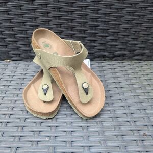 Birkenstock Gizeh 38 Vegan Canvas Green Khaki Sandals